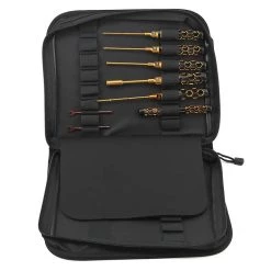 AM Arrowmax Black Golden 1/10 Electric Touring Car Tool Set w/Tool Bag (8)