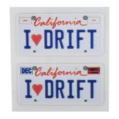 WRAP-UP NEXT REAL 3D U.S. License Plate (2) (I LOVE DRIFT) (11x50mm)