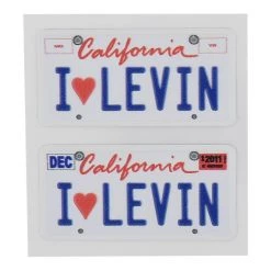 WRAP-UP NEXT REAL 3D U.S. License Plate (2) (I LOVE LEVIN) (11x50mm)