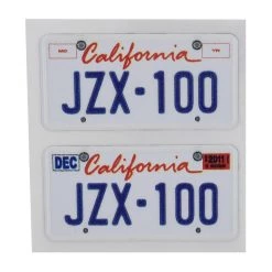 WRAP-UP NEXT REAL 3D U.S. License Plate (2) (JZX-100) (11x50mm)