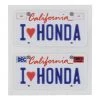 WRAP-UP NEXT REAL 3D U.S. License Plate (2) (I LOVE HONDA) (11x50mm)
