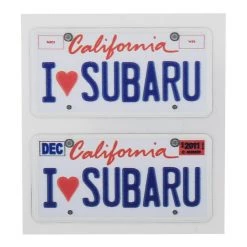 WRAP-UP NEXT REAL 3D U.S. License Plate (2) (I LOVE SUBARU) (11x50mm)