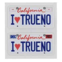 WRAP-UP NEXT REAL 3D U.S. License Plate (2) (I LOVE TRUENO) (11x50mm)