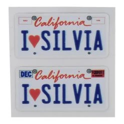 WRAP-UP NEXT REAL 3D U.S. License Plate (2) (I LOVE SILVIA) (11x50mm)