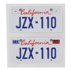 WRAP-UP NEXT REAL 3D U.S. License Plate (2) (JZX-110) (11x50mm)