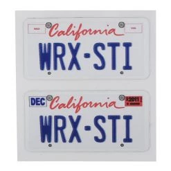 WRAP-UP NEXT REAL 3D U.S. License Plate (2) (WRX-STi) (11x50mm)