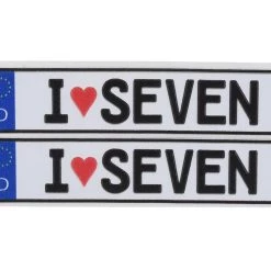 WRAP-UP NEXT REAL 3D E.U. License Plate (2) (I LOVE SEVEN) (11x50mm)