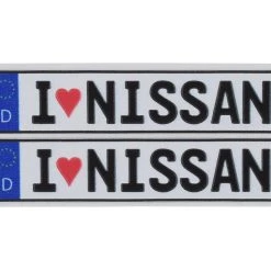 WRAP-UP NEXT REAL 3D E.U. License Plate (2) (I LOVE NISSAN) (11x50mm)