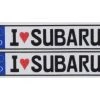 WRAP-UP NEXT REAL 3D E.U. License Plate (2) (I LOVE SUBARU) (11x50mm) -RC Mod Shop wun0001 35