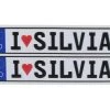 WRAP-UP NEXT REAL 3D E.U. License Plate (2) (I LOVE SILVIA) (11x50mm) -RC Mod Shop wun0001 38