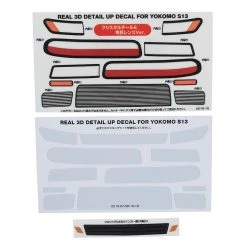 WRAP-UP NEXT REAL 3D Detail Up Decal (Yokomo S13 Silvia) (Crystal Tail Lens & Square Lens)