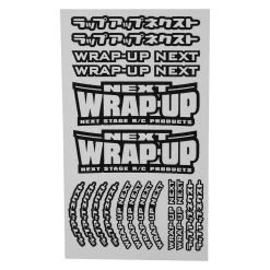 WRAP-UP NEXT Logo Tire Sticker (Black) (Type-A) (140x80mm)