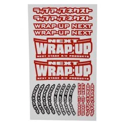 WRAP-UP NEXT Logo Tire Sticker Type-A (Red) (140x80mm)