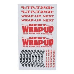 WRAP-UP NEXT Logo Tire Sticker (Red) (Type-B) (140x80mm)